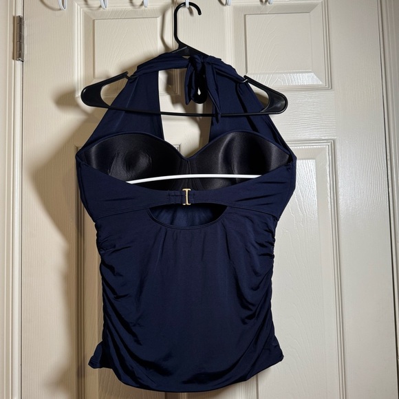 Athleta Navy Blue Bra Cup Wrsp Tankini size 38D/DD - Picture 3 of 6